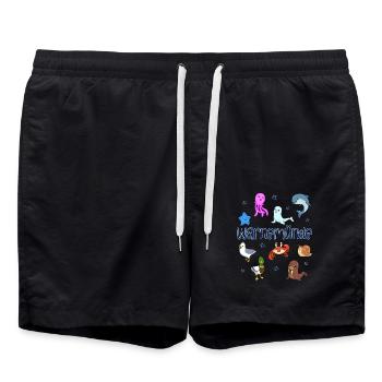Süße Tiere in Warnemünde - Badeshorts - Schwarz - Vorne - AI Model Male 185 light (185cm)