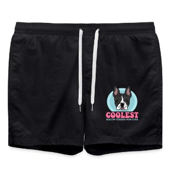 Cadeau de propriétaire de chien Boston Terrier maman Bostie - Short de bain - noir - Devant - AI Model Male 185 light (185cm)
