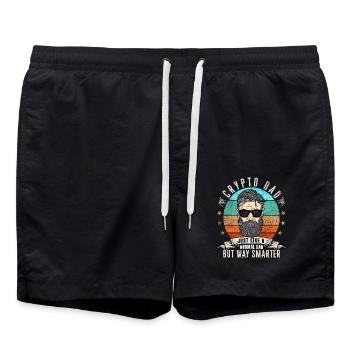 Crypto Dad wie ein normaler Dad - Badeshorts - Schwarz - Vorne - AI Model Male 185 light (185cm)
