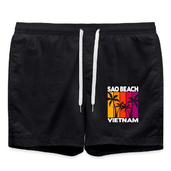 Sao Beach Vietnam - Short de bain - noir - Devant - AI Model Male 185 light (185cm)