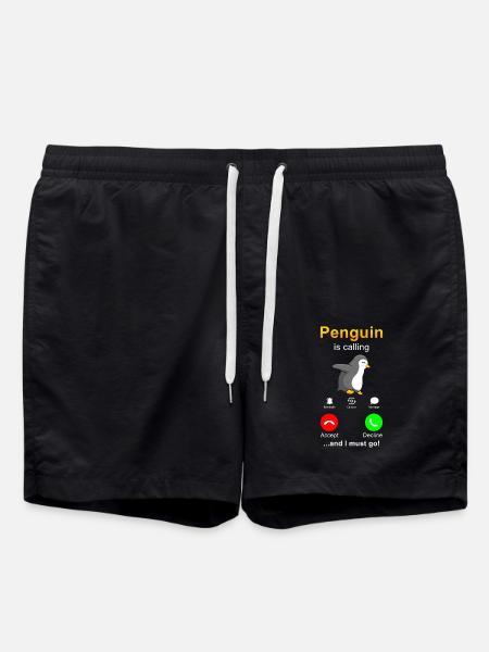 Penguin is calling - Swim Trunks - black
