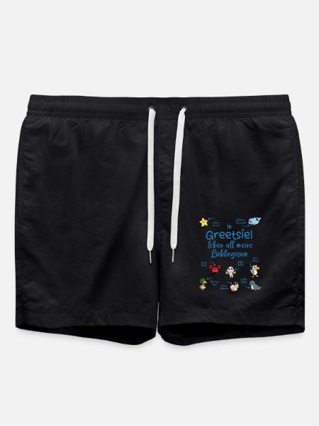 Meine Lieblingstiere in Greetsiel - Badeshorts - Schwarz