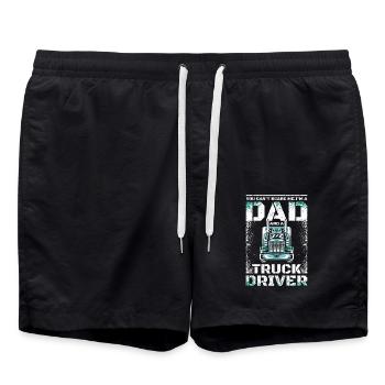 Papa et chauffeur de camion - Short de bain - noir - Devant - AI Model Male 185 light (185cm)