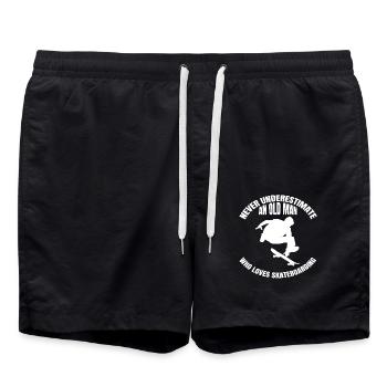 Skateboard Longboard Skater Skateboarding Sakten - Short de bain - noir - Devant - AI Model Male 185 light (185cm)