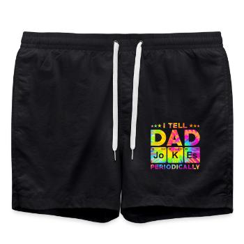 Chemist Periodic Table Dad Jokes - Swim Trunks - black - Front - AI Model Male 185 light (185cm)