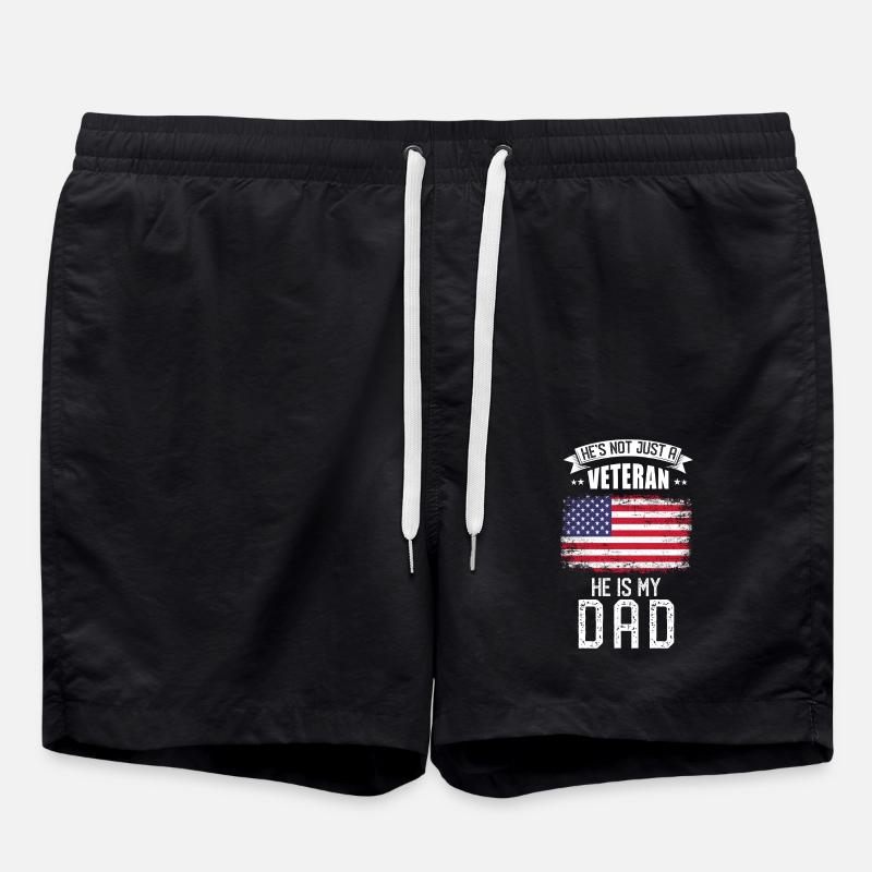 Vétéran Papa USA - Short de bain - noir