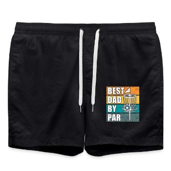 Disc Golf Dad by Par Disc Golfen Papa - Badeshorts - Schwarz - Vorne - AI Model Male 185 light (185cm)