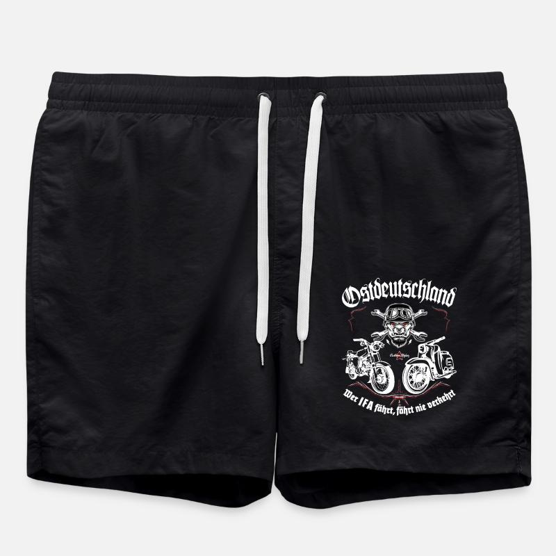 Simson S51 + Schwalbe - Wer IFA fährt... - Badeshorts - Schwarz