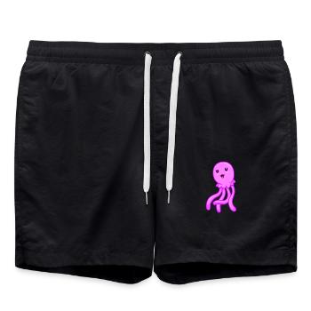 Méduses Kawaii - Short de bain - noir - Devant - AI Model Male 185 light (185cm)