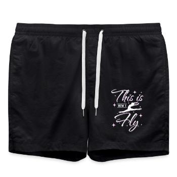 This is how I fly gymnastics - Badeshorts - Schwarz - Vorne - AI Model Male 185 light (185cm)