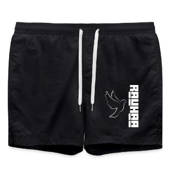 Rauhaa Frieden Ukraine - Badeshorts - Schwarz - Vorne - AI Model Male 185 light (185cm)