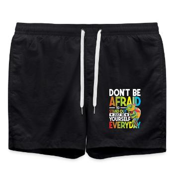 Don't Be Afraid To Stand Out Just Be Yourself - Badeshorts - Schwarz - Vorne - AI Model Male 185 light (185cm)