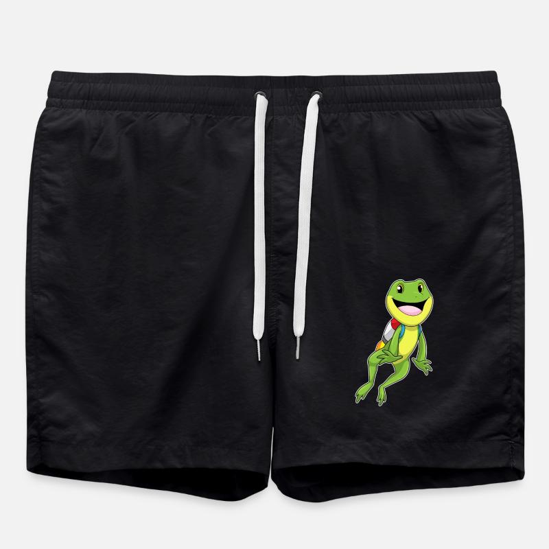 Grenouille avec jetpack - Short de bain - noir