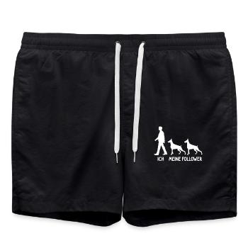 Ich Meine Follower Dobermann Hund Hunde Züchter - Badeshorts - Schwarz - Vorne - AI Model Male 185 light (185cm)