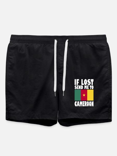 Cameroon Flag Saying - Swim Trunks - black
