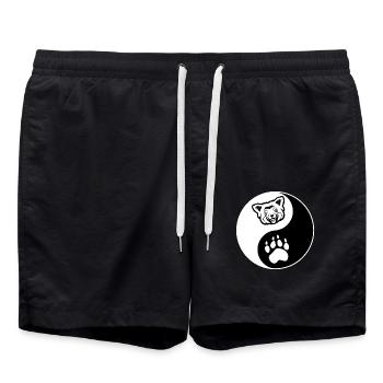 Red Panda Ying Yang - Badeshorts - Schwarz - Vorne - AI Model Male 185 light (185cm)