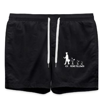 Ich Meine Follower Garten Pflanzen Gärtner Blume - Badeshorts - Schwarz - Vorne - AI Model Male 185 light (185cm)