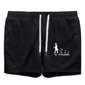 I Mes adeptes Jardin Plantes Jardinier Fleur - Short de bain - noir - Devant - AI Model Male 185 light (185cm)