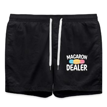 Macaron Dealer | Bake Tshirt | Pastry lovers - Swim Trunks - black - Front - AI Model Male 185 light (185cm)