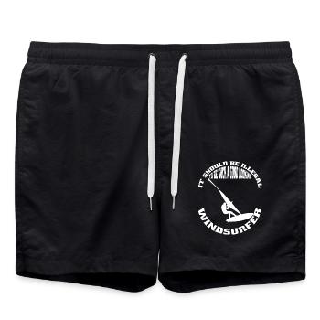 Windsurfer Surf Kitesurfer Windsurfing Cadeau - Short de bain - noir - Devant - AI Model Male 185 light (185cm)