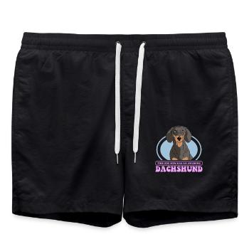 Dachshund Mom Dachshund Dog Owner Gift - Swim Trunks - black - Front - AI Model Male 185 light (185cm)