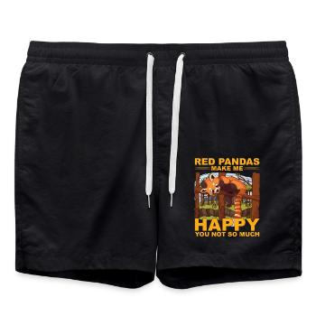 Les pandas roux me rendent heureux tu n’es pas tellement - Short de bain - noir - Devant - AI Model Male 185 light (185cm)