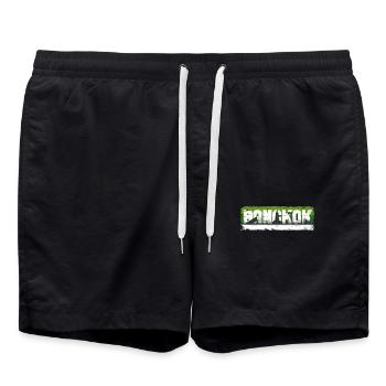 Vintage Thaïlande Vacances Asie Coucher de soleil Bangkok - Short de bain - noir - Devant - AI Model Male 185 light (185cm)