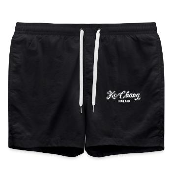 Vintage Thailand Vacation Asia Sunset Ko Chang - Swim Trunks - black - Front - AI Model Male 185 light (185cm)