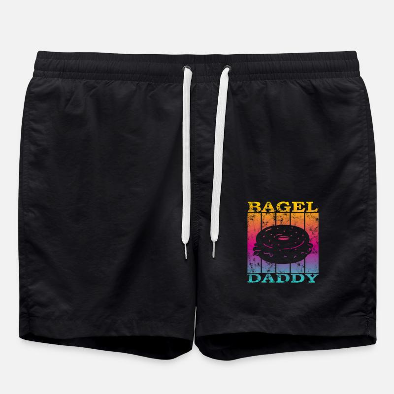 Bagel Daddy - Badeshorts - Schwarz
