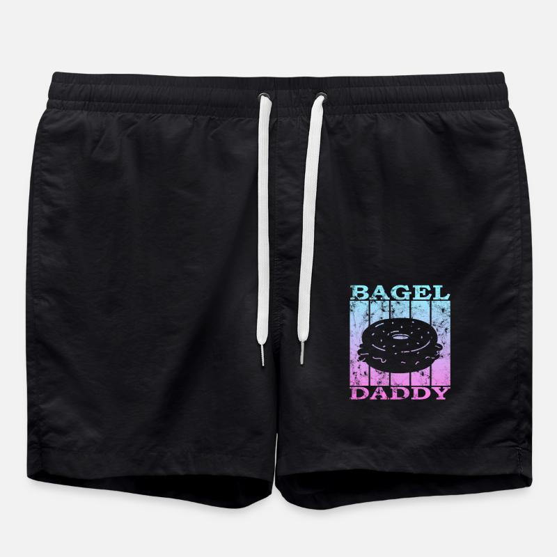 Bagel Daddy - Swim Trunks - black