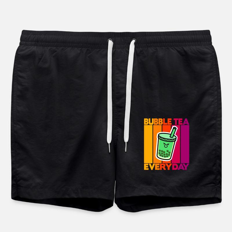 Bubble Tea Everyday - Swim Trunks - black