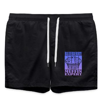 Blueberry Muffin Expert - Swim Trunks - black - Front - AI Model Male 185 light (185cm)