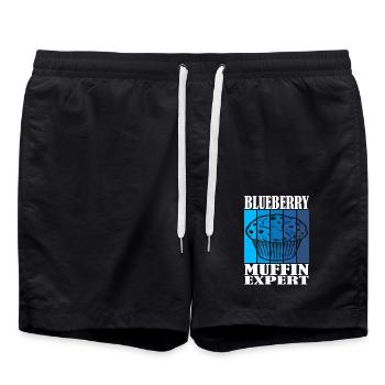 Blueberry Muffin Expert - Swim Trunks - black - Front - AI Model Male 185 light (185cm)