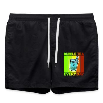Bubble Tea Everyday - Swim Trunks - black - Front - AI Model Male 185 light (185cm)
