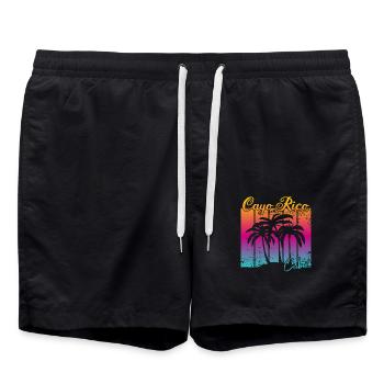 Vintage Cayo Rico Cuba Sonnenuntergang - Badeshorts - Schwarz - Vorne - AI Model Male 185 light (185cm)