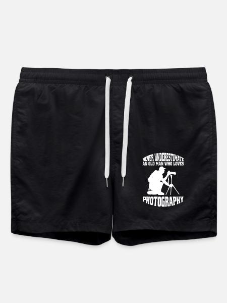 Fotograf Kamera Fotografieren lustig Fotografen - Badeshorts - Schwarz