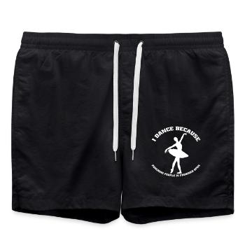 Danseuse Ballerine Ballet Cadeau Cours de Danse Danse - Short de bain - noir - Devant - AI Model Male 185 light (185cm)