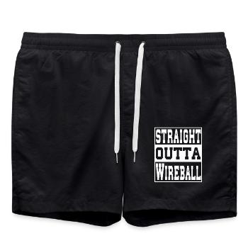 Wireball disant drôle - Short de bain - noir - Devant - AI Model Male 185 light (185cm)