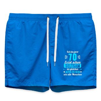 Seltsam im gleichen Alter wie alte 70. Geburtstag - Badeshorts - Cobalt blue - Vorne