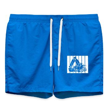 Baggerfahrer Geschenk Retro Sunset - Badeshorts - Cobalt blue - Vorne