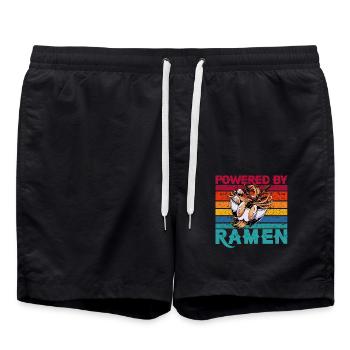 Powered by Ramen - Badeshorts - Schwarz - Vorne - AI Model Male 185 light (185cm)
