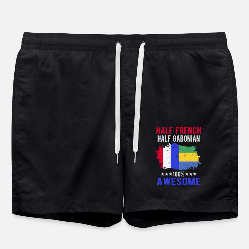 Half French Half Gabonese - Swim Trunks - black