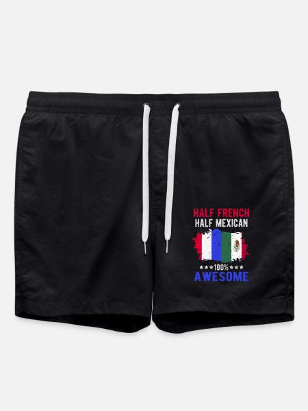 Half French Half Mexican - Swim Trunks - black