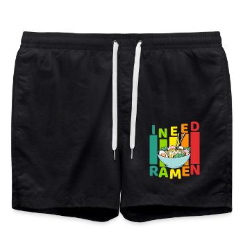J’ai besoin de Ramen - Short de bain - noir - Devant - AI Model Male 185 light (185cm)