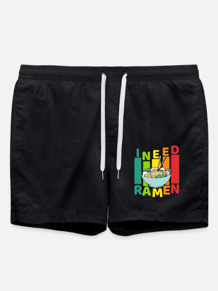 I need Ramen - Swim Trunks - black