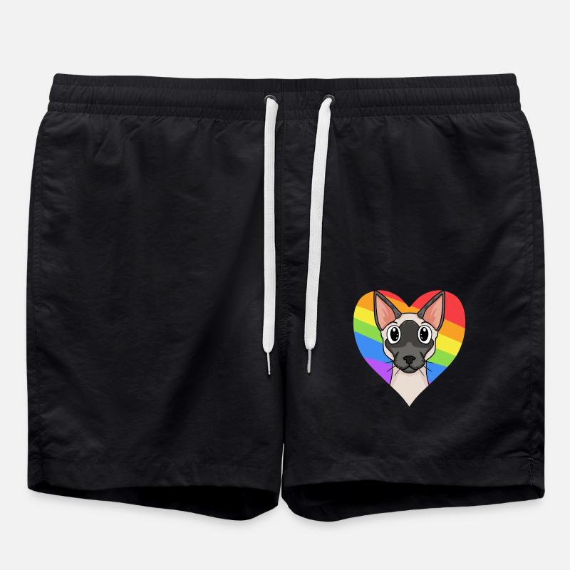 Siamese Cat Cat - Swim Trunks - black