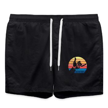 Do Epic Stuff Surfer Surfing Shaka Windsurfer Surf - Swim Trunks - black - Front - AI Model Male 185 light (185cm)