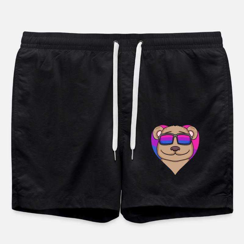 Cadeau bisexuel d’ours brun - Short de bain - noir