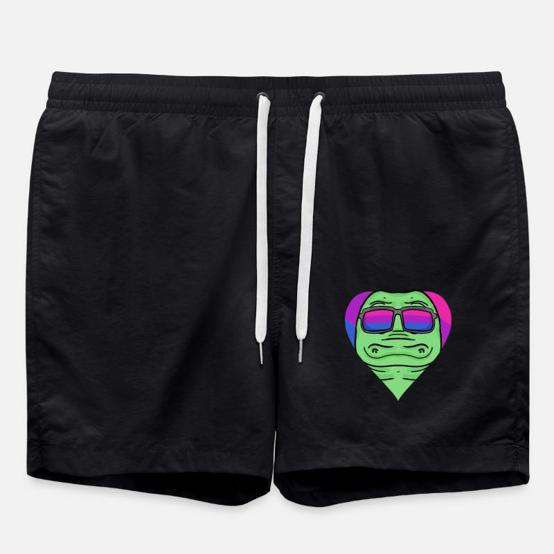 Cadeau crocodile bisexuel - Short de bain - noir