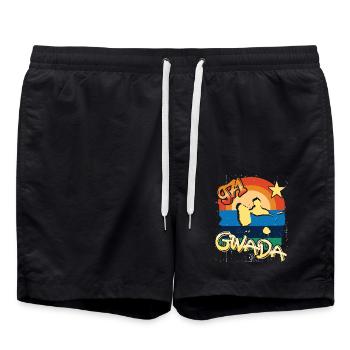 Schöne Souvenir-Geschenkidee guadeloupe gwada 971 - Badeshorts - Schwarz - Vorne - AI Model Male 185 light (185cm)